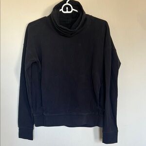 Black Cowl Neck Sweatshirt
